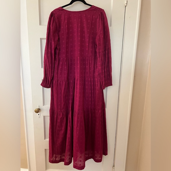 Anthropologie Plum Tiered Maxi Dress size M - Picture 4 of 5